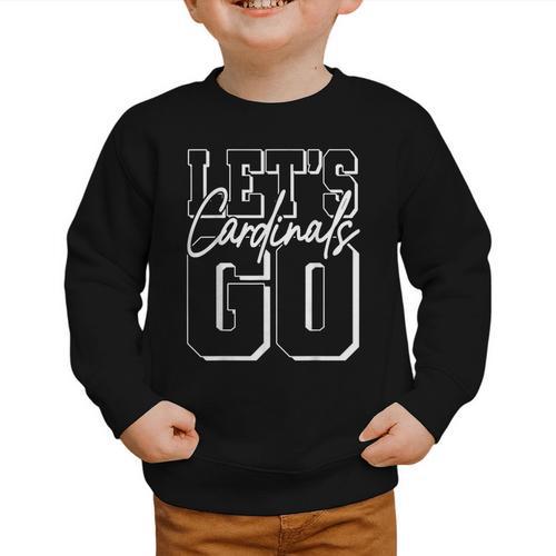 Let's Go Cardinals Back To School Spirit Graphic Toddler Sweatshirt - Savourry
