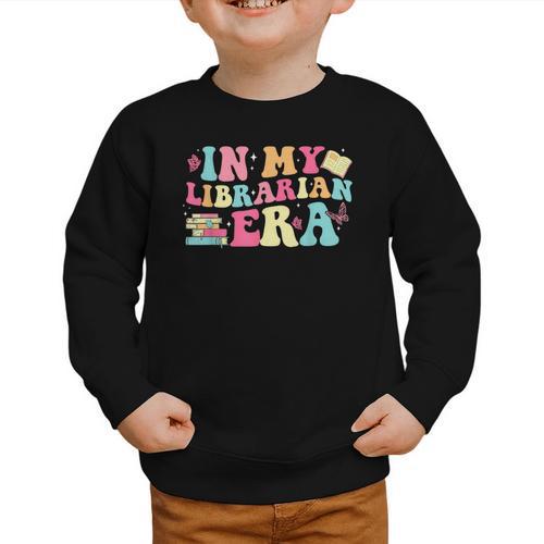 In My Librarian Era Last Day Of School Back To School Graphic Toddler Sweatshirt - Savourry