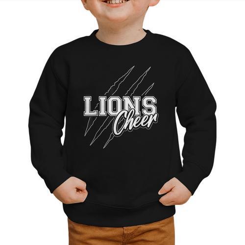 Lions Cheer Back To School Cheerleading Team Spirit Graphic Toddler Sweatshirt - Savourry