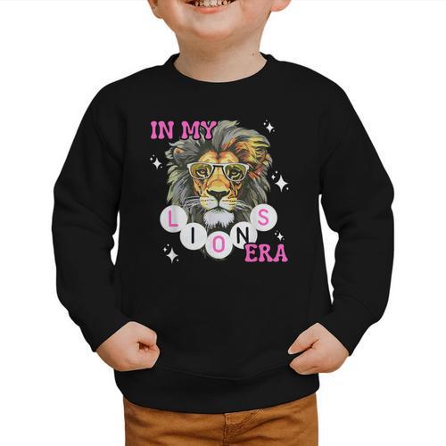 In My Lions Era Team Squad Back To School Mascot Spirit Game Graphic Toddler Sweatshirt - Savourry