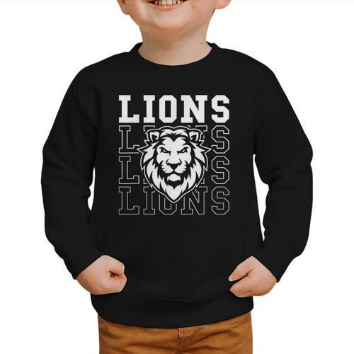 Lions School Spirit Fan Team Back To School Graphic Toddler Sweatshirt - Savourry