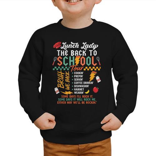 Lunch Lady Back To School Tour Graphic Toddler Sweatshirt - Savourry