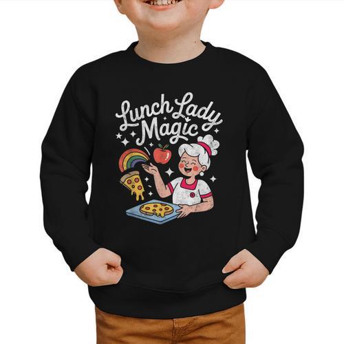 Lunch Lady Magic Cafeteria Worker Back To School Women Girls Graphic Toddler Sweatshirt - Savourry