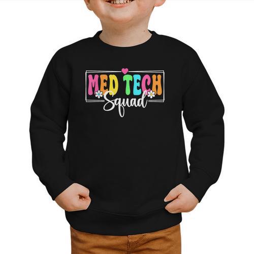 Med Tech Squad Back To School Med Technician Crew Graphic Toddler Sweatshirt - Savourry