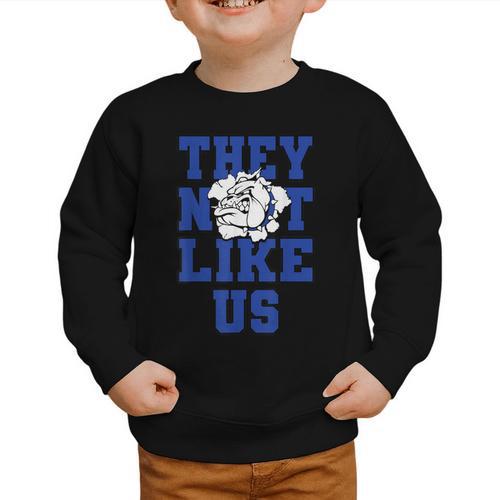 Not Like Bulldog Back To School Spirit B Graphic Toddler Sweatshirt - Savourry