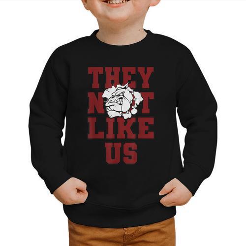 Not Like Bulldog Back To School Spirit M Graphic Toddler Sweatshirt - Savourry