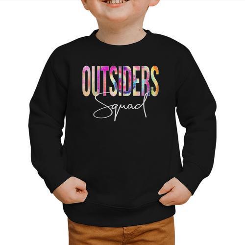 Outsiders Squad Tie Dye Back To School Women Appreciation Graphic Toddler Sweatshirt - Savourry