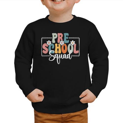 Preschool Squad Back To School Preschool Crew Graphic Toddler Sweatshirt - Savourry