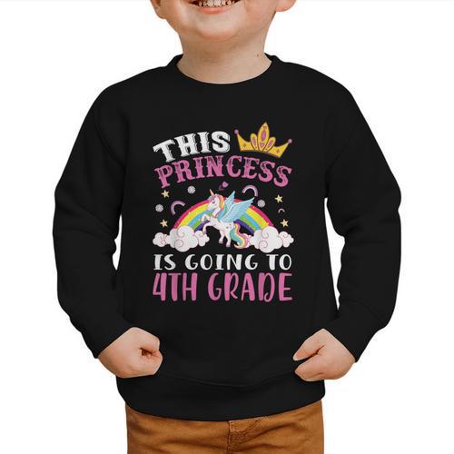 Princess Going To 4th Grade Tee For Girls Back To School Graphic Toddler Sweatshirt - Savourry