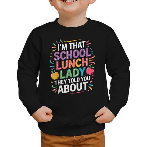 Proud Cafeteria Noun Definition Lunch Lady Back To School Graphic Toddler Sweatshirt - Savourry