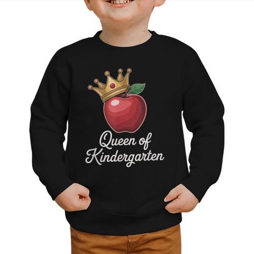 Queen Of Kindergarten Graduation Back To School Girl Graphic Toddler Sweatshirt - Savourry