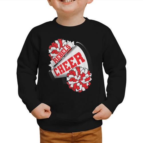 Rebels Cheer Back To School Cheerleading Spirit R Graphic Toddler Sweatshirt - Savourry