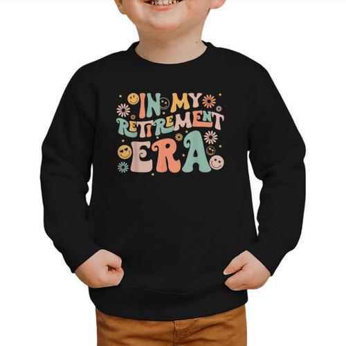 In My Retirememt Era Retro Back To School Graphic Toddler Sweatshirt - Savourry