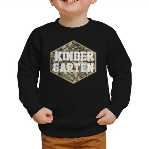 Retro Back To School Boys Old Camo Kindergarten Graphic Toddler Sweatshirt - Savourry