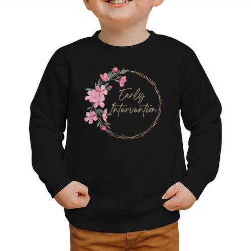 Retro Floral Early Intervention Specialist Back To School Graphic Toddler Sweatshirt - Savourry