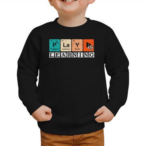 Retro Play Is Learning Back To School First Day Of School Graphic Toddler Sweatshirt - Savourry