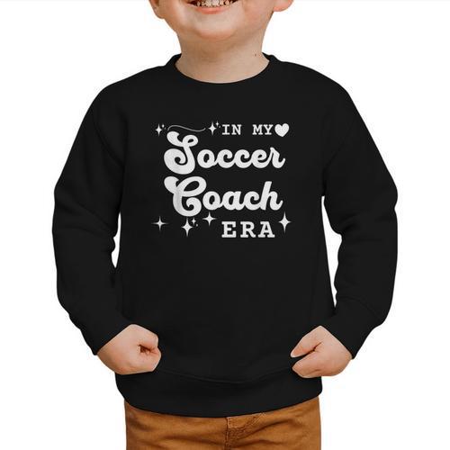 Retro In My Soccer Coach Era Back To School Graphic Toddler Sweatshirt - Savourry