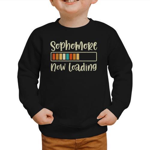 Retro Sophomore Now Loading 2028 High School Back To School Graphic Toddler Sweatshirt - Savourry