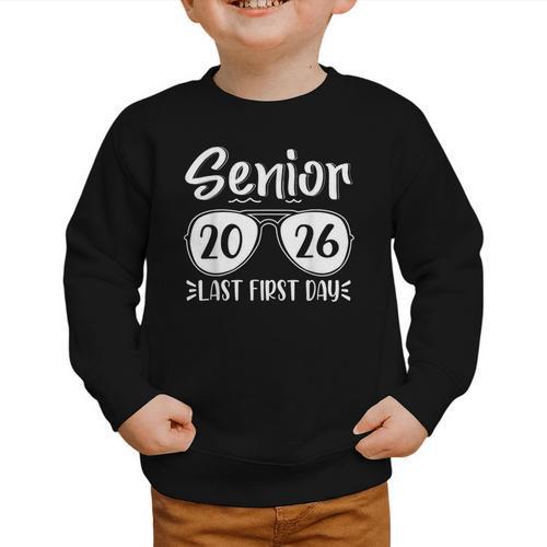 Retro Sunglasses Senior 2026 Last First Day Back To School Graphic Toddler Sweatshirt - Savourry