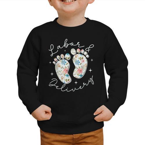 Retro Wildflowers Labor And Delivery Nurse Back To School Graphic Toddler Sweatshirt - Savourry