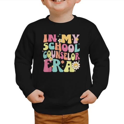 In My School Counselor Era Retro Back To School Counseling Graphic Toddler Sweatshirt - Savourry