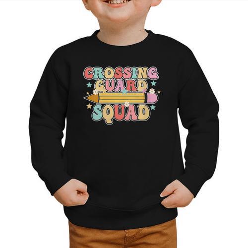 School Crossing Guard Retro Back To School Cool Appreciation Graphic Toddler Sweatshirt - Savourry