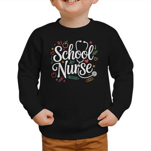 School Nurse Back To School Nurse Life Graphic Toddler Sweatshirt - Savourry