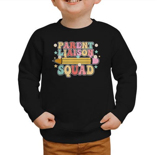 School Parent Liaison Squad Retro Back To School Graphic Toddler Sweatshirt - Savourry