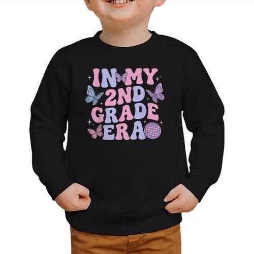 In My Second 2nd Grade Era Groovy Back To School Students Graphic Toddler Sweatshirt - Savourry