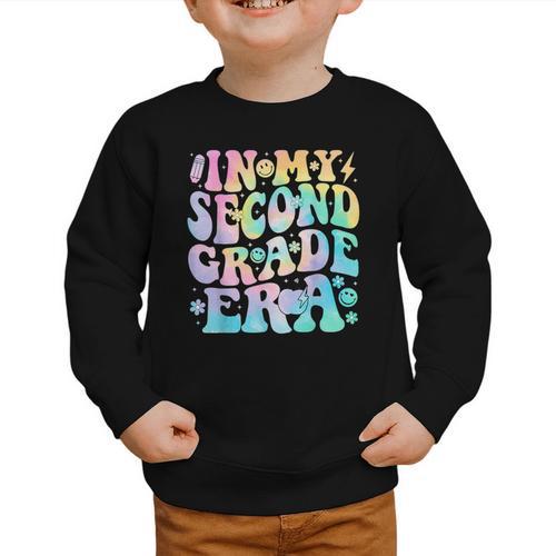 In My Second Grade Era Girl Tie Dye 2nd Grade Back To School Graphic Toddler Sweatshirt - Savourry