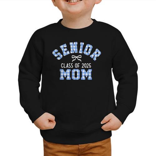 Senior 2025 Class Of 2025 Senior Mom Bow Back To School Graphic Toddler Sweatshirt - Savourry