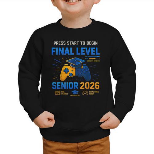 Senior Class Of 2026 Back To School Gamer Senior 2026 Graphic Toddler Sweatshirt - Savourry