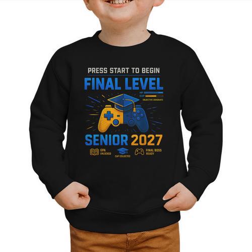 Senior Class Of 2027 Back To School Gamer Senior 2027 Graphic Toddler Sweatshirt - Savourry