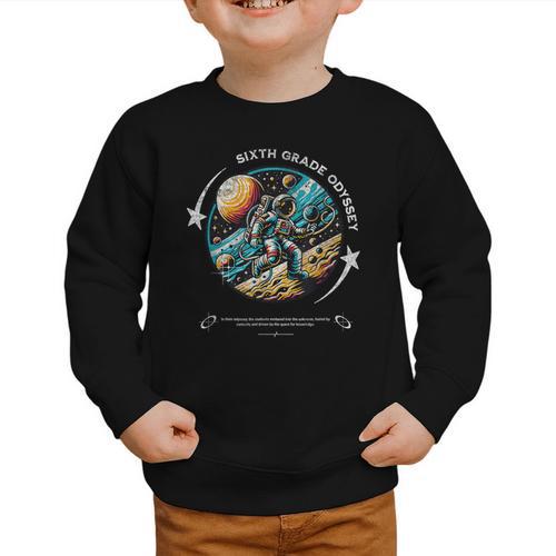 Sixth Grade Back To School Space Rocket Astronaut Graphic Toddler Sweatshirt - Savourry