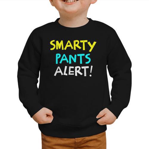 Smarty Pants Alert Nerd & Kids Back To School Graphic Toddler Sweatshirt - Savourry
