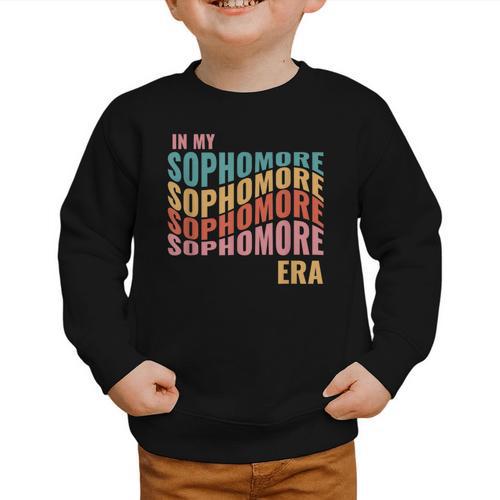 In My Sophomore Era High School 10th Grade Back To School Graphic Toddler Sweatshirt - Savourry