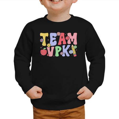 Team VPK First Day Of VPK Back To School VPK Graphic Toddler Sweatshirt - Savourry