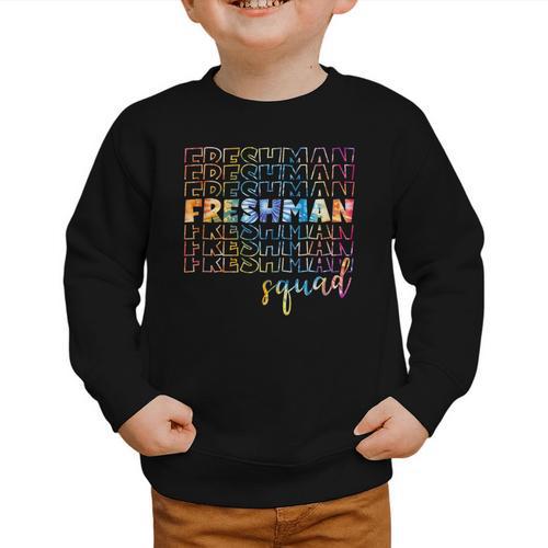 Tie Dye Freshman Squad 9th Grade Back To School High School Graphic Toddler Sweatshirt - Savourry