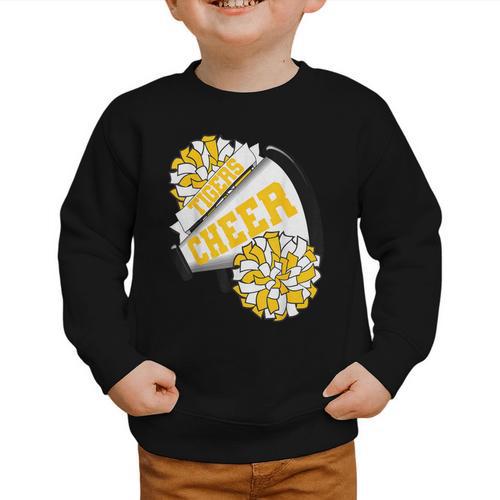 Tigers Cheer Back To School Cheerleading Spirit GY Graphic Toddler Sweatshirt - Savourry