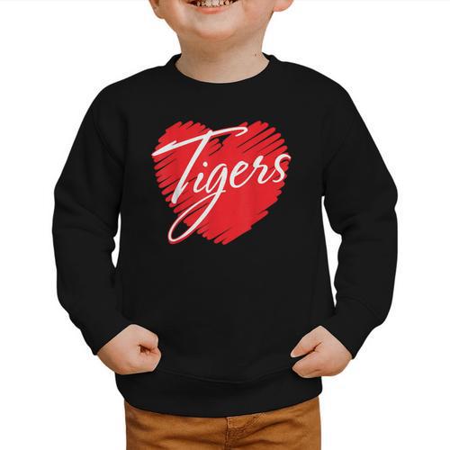 Tigers Heart Back To School Spirit R Graphic Toddler Sweatshirt - Savourry