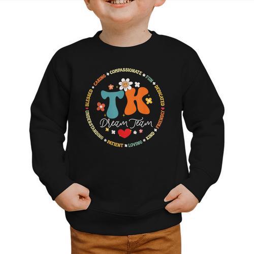 TK Dream Team Squad Transitional-Kindergarten Back To School Graphic Toddler Sweatshirt - Savourry