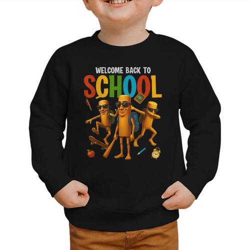 Tung Tung Tung Sahur Back To School Italian Brainrot Meme Graphic Toddler Sweatshirt - Savourry