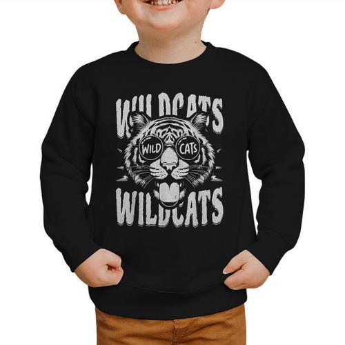 Wildcats School Sports Fan Team Spirit Back To School Graphic Toddler Sweatshirt - Savourry