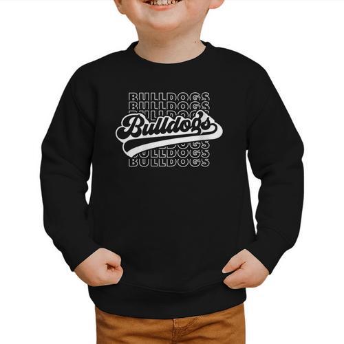 Women's Bulldogs High School Spirit Fan Team Bulldog Back To School Graphic Toddler Sweatshirt - Savourry