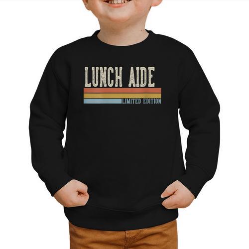 Women's Lunch Aide Week Retro Vintage Back To School Day Graphic Toddler Sweatshirt - Savourry