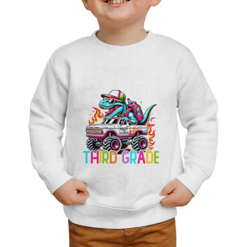 3rd Grade Back To School Kids Ready To Crush Third Grade Premium Tri-Blend Graphic Toddler Sweatshirt - Savourry