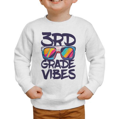 3rd Grade Vibes Shirt Back To School Third Grade Boy Girl Graphic Toddler Sweatshirt - Savourry