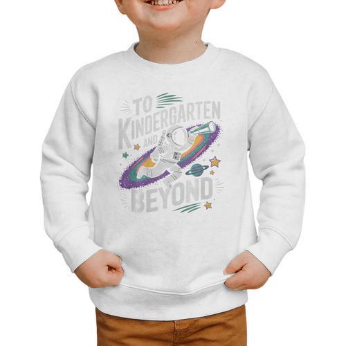 Back To School To Kindergarten And Beyond Astronaut In Space Premium Tri-Blend Graphic Toddler Sweatshirt - Savourry