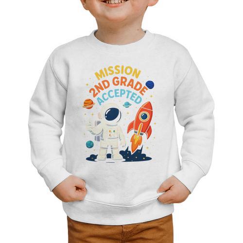 Back To School Mission Second 2nd Grade Accepted Astronaut Premium Tri-Blend Graphic Toddler Sweatshirt - Savourry