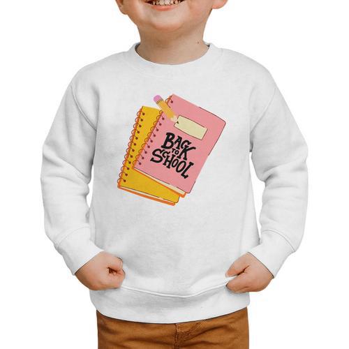 Back To School Notebook And Pencil Graphic Design Premium Tri-Blend Graphic Toddler Sweatshirt - Savourry